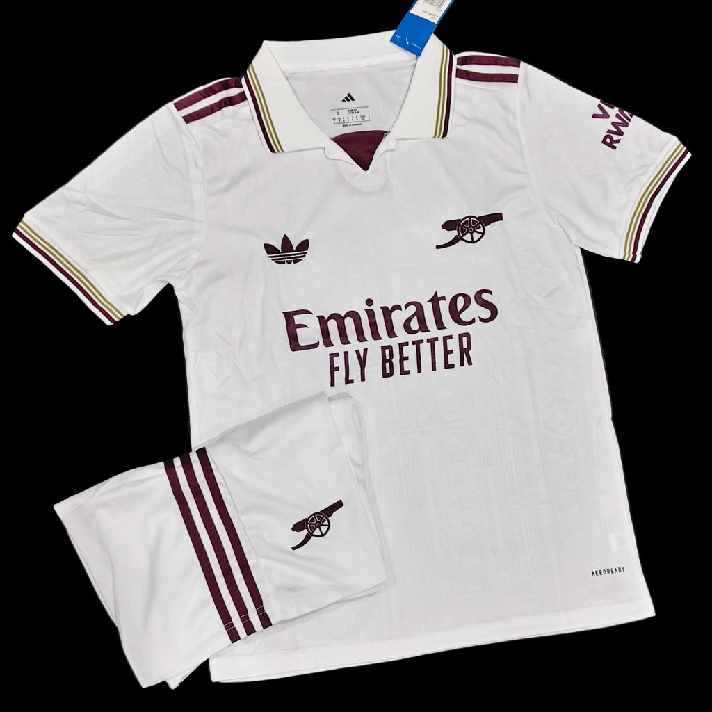 ARSENAL SECOUND AWAY WHITE OFFICIAL PREMIUM KIT 2025/26